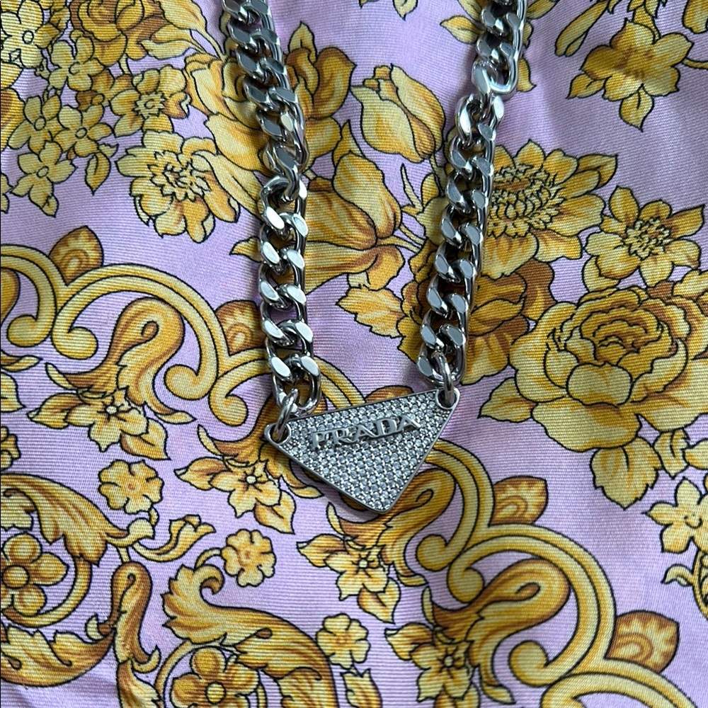 AHAVA jewels Silver Prada crystal embellished Pendant Necklace